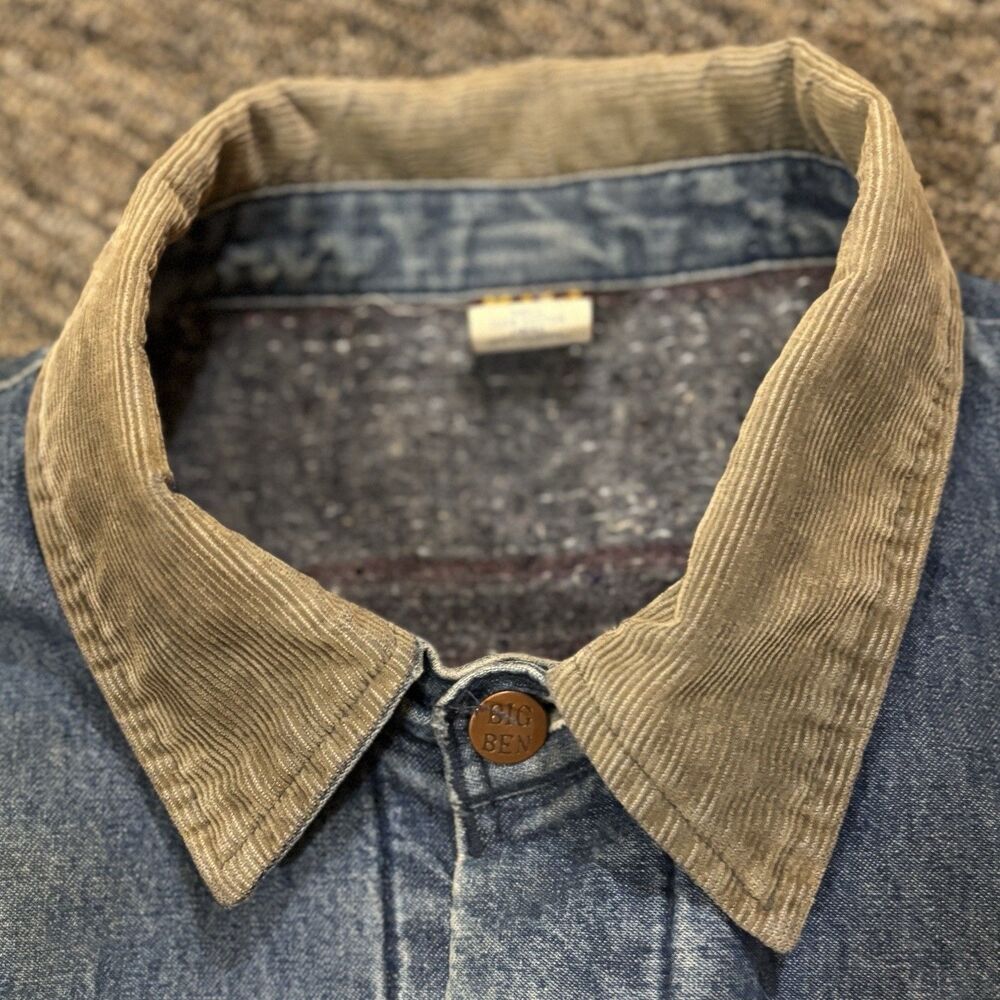 Vintage Big Ben USA Made Mens 48 Denim Barn Chore Coat Blanket Lined - Picture 4 of 16